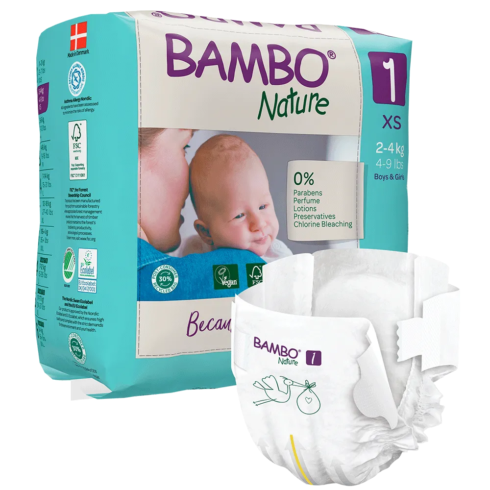 Družinski paket Bambo Nature velikost 1 (2-4 kg), 132 kom