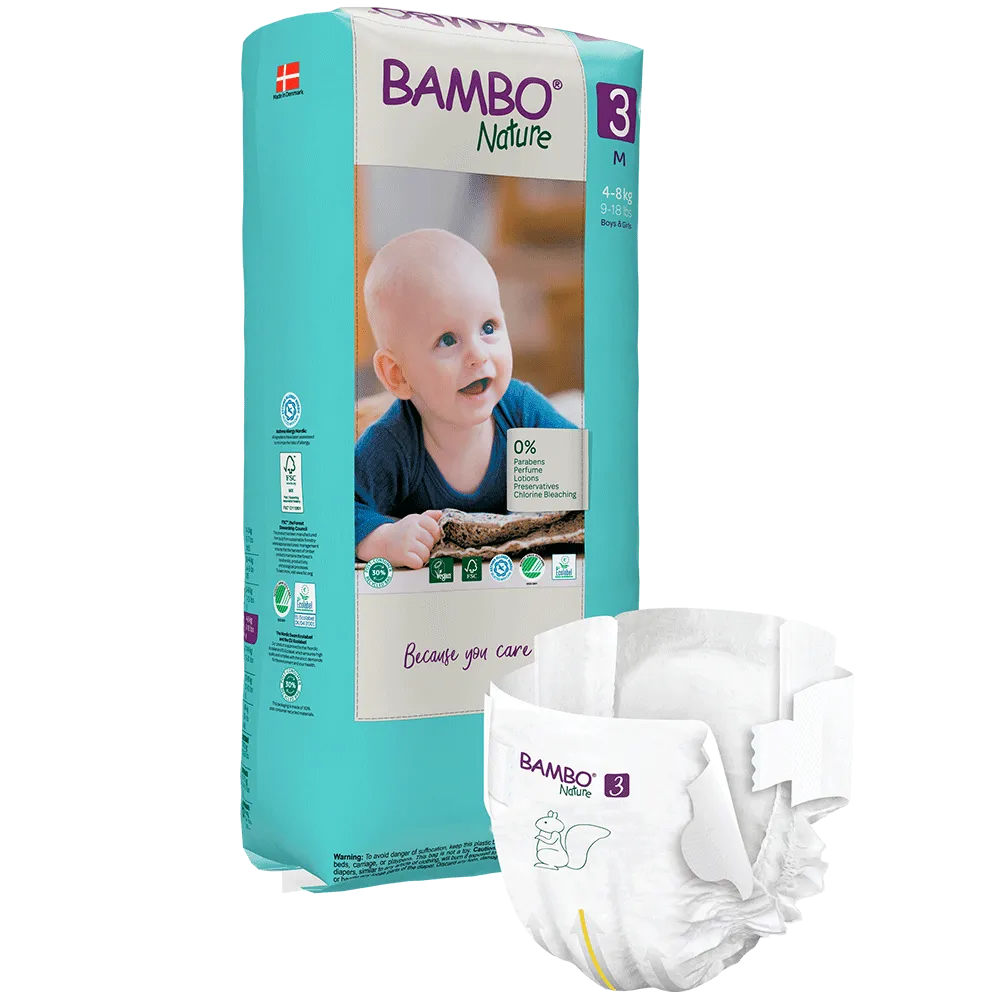 Družinski paket Bambo Nature velikost 3 (4-8 kg), 156 kom