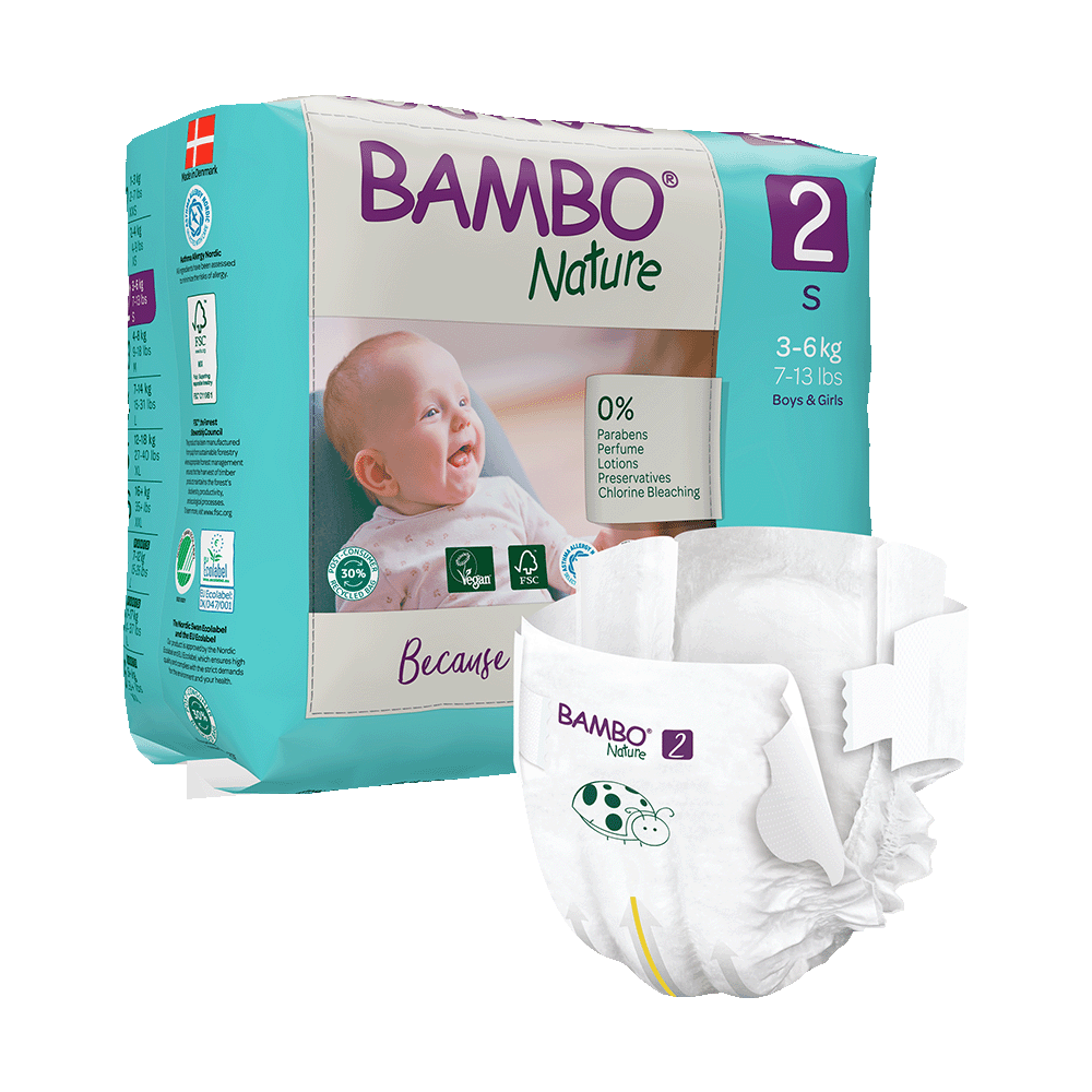 Bambo Nature velikost 2 (3-6 kg), 30 kom