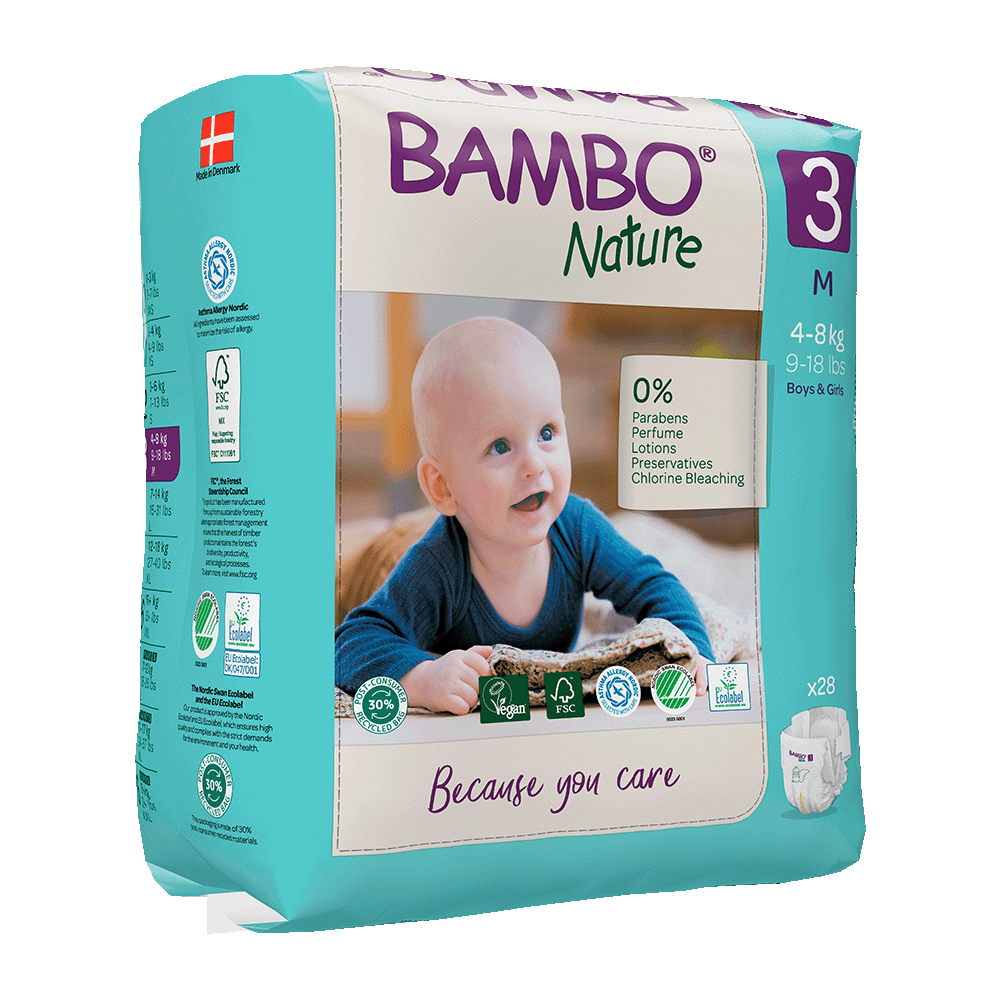 Bambo Nature velikost 3 (4-8 kg), 28 kom