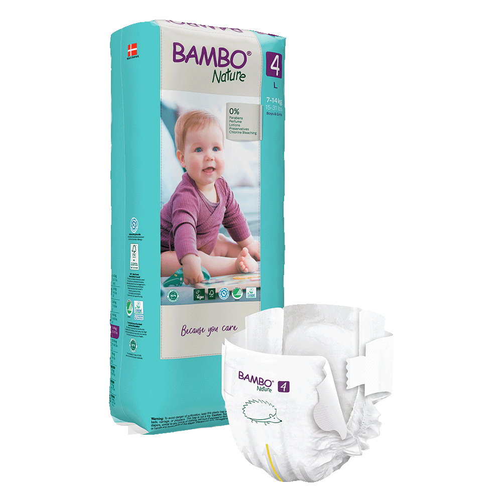 Bambo Nature velikost 4 (7-14 kg), 48 kom