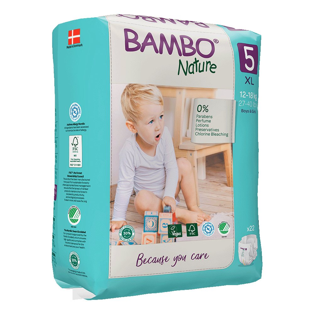 Bambo Nature velikost 5 (12-18 kg), 22 kom