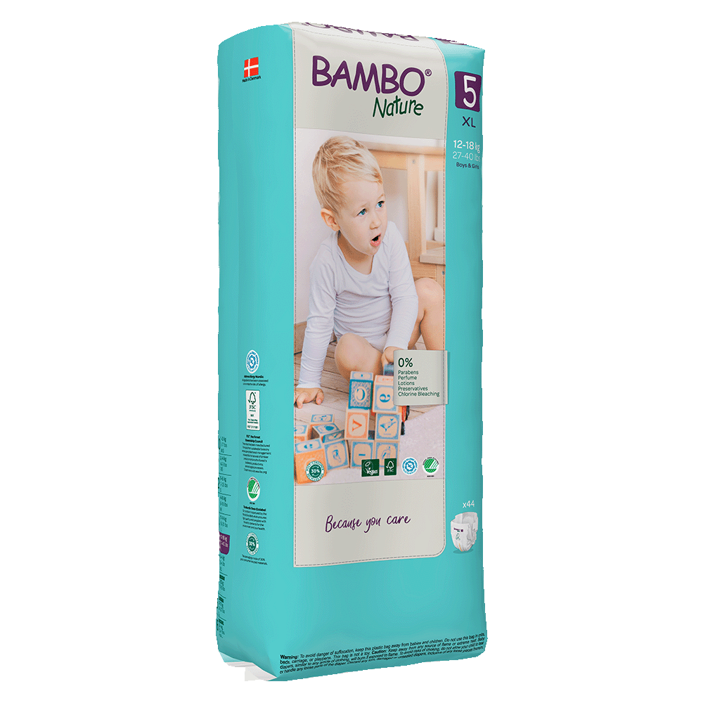 Bambo Nature velikost 5 (12-18 kg), 44 kom