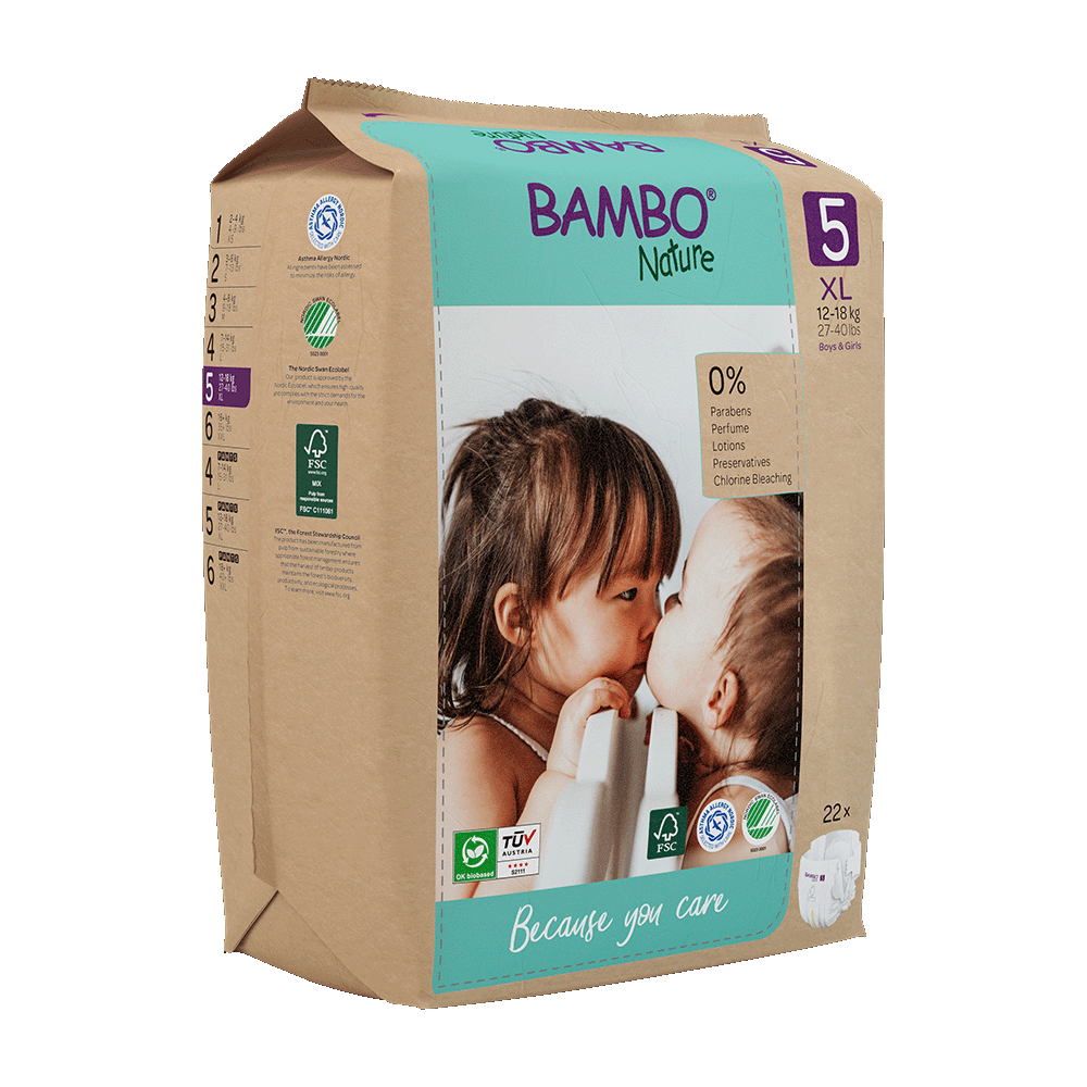 Bambo Nature velikost 5 (12-18 kg), 22 kom
