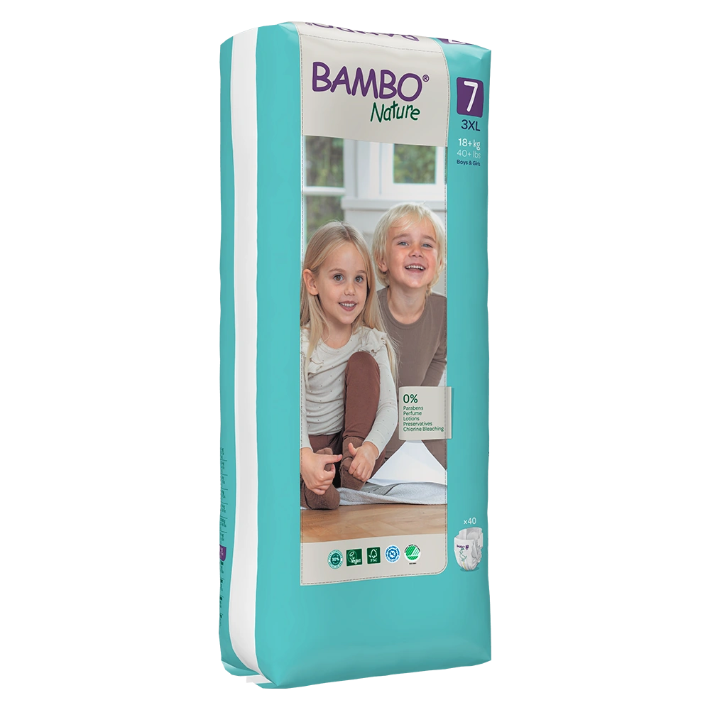 Bambo Nature velikost 7 (18+ kg), 40 kom