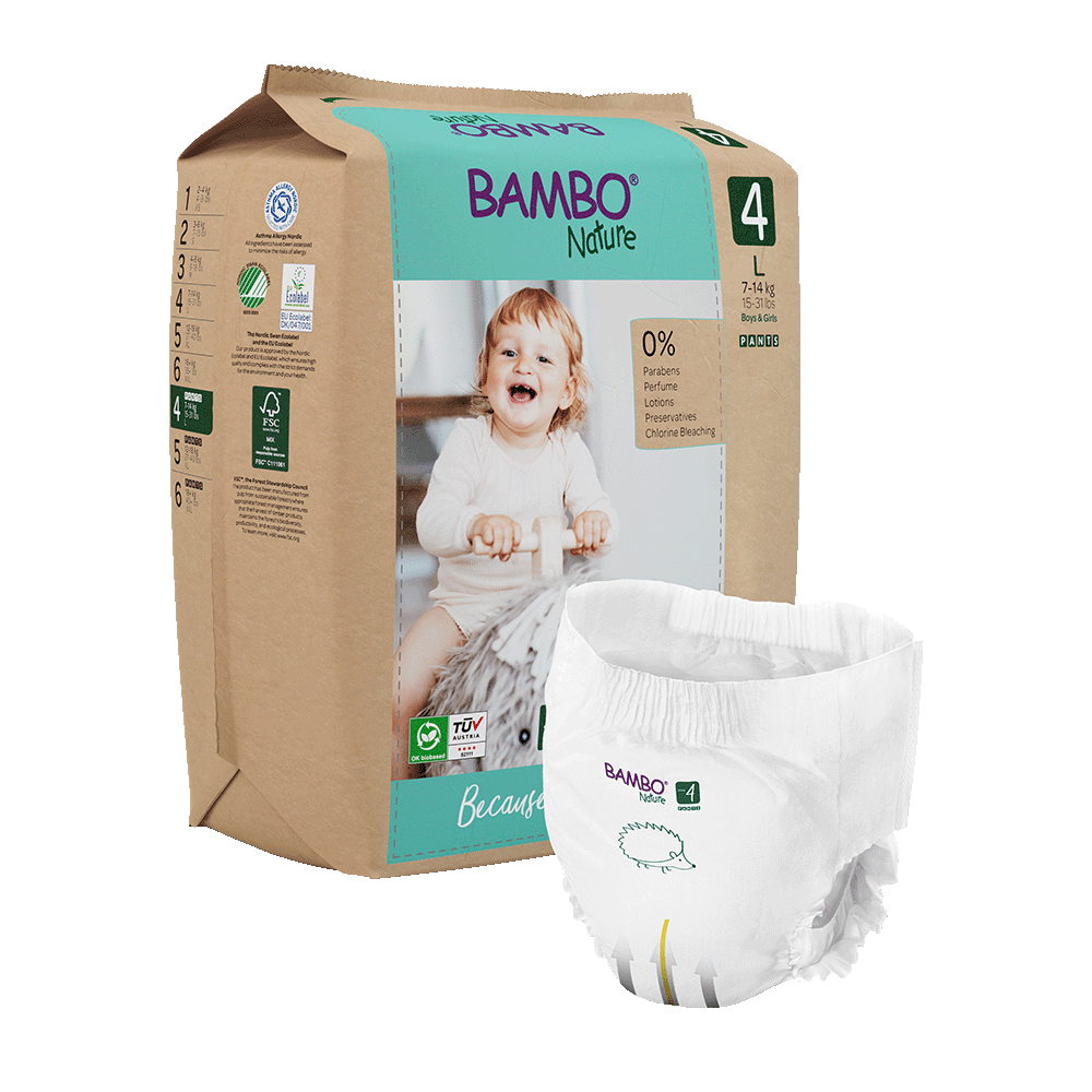 Bambo Nature hlačne pleničke velikost 4 (7-14 kg), 20 kom