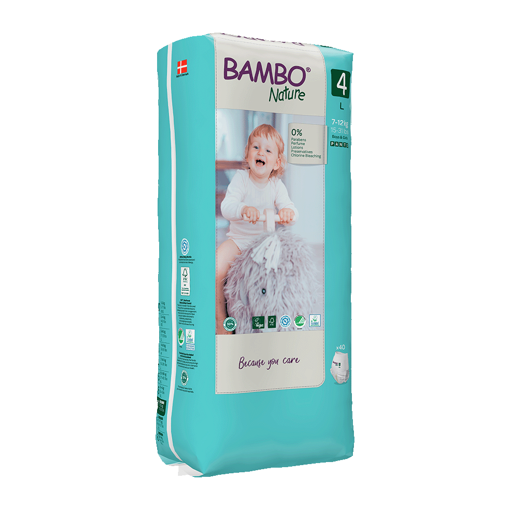 Bambo Nature hlačne pleničke velikost 4 (7-12 kg), 40 kom
