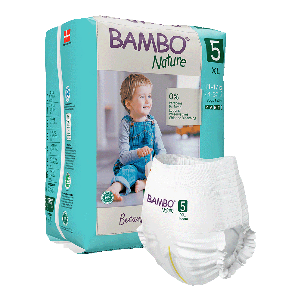 Bambo Nature hlačne pleničke velikost 5 (11-17 kg), 19 kom