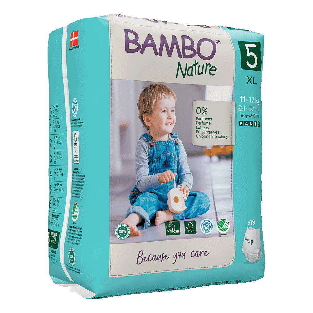 Bambo Nature hlačne pleničke velikost 5 (11-17 kg), 19 kom