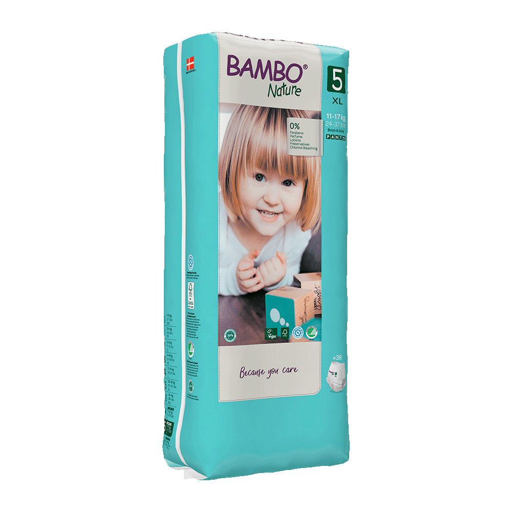 Bambo Nature hlačne pleničke velikost 5 (11-17 kg), 38 kom