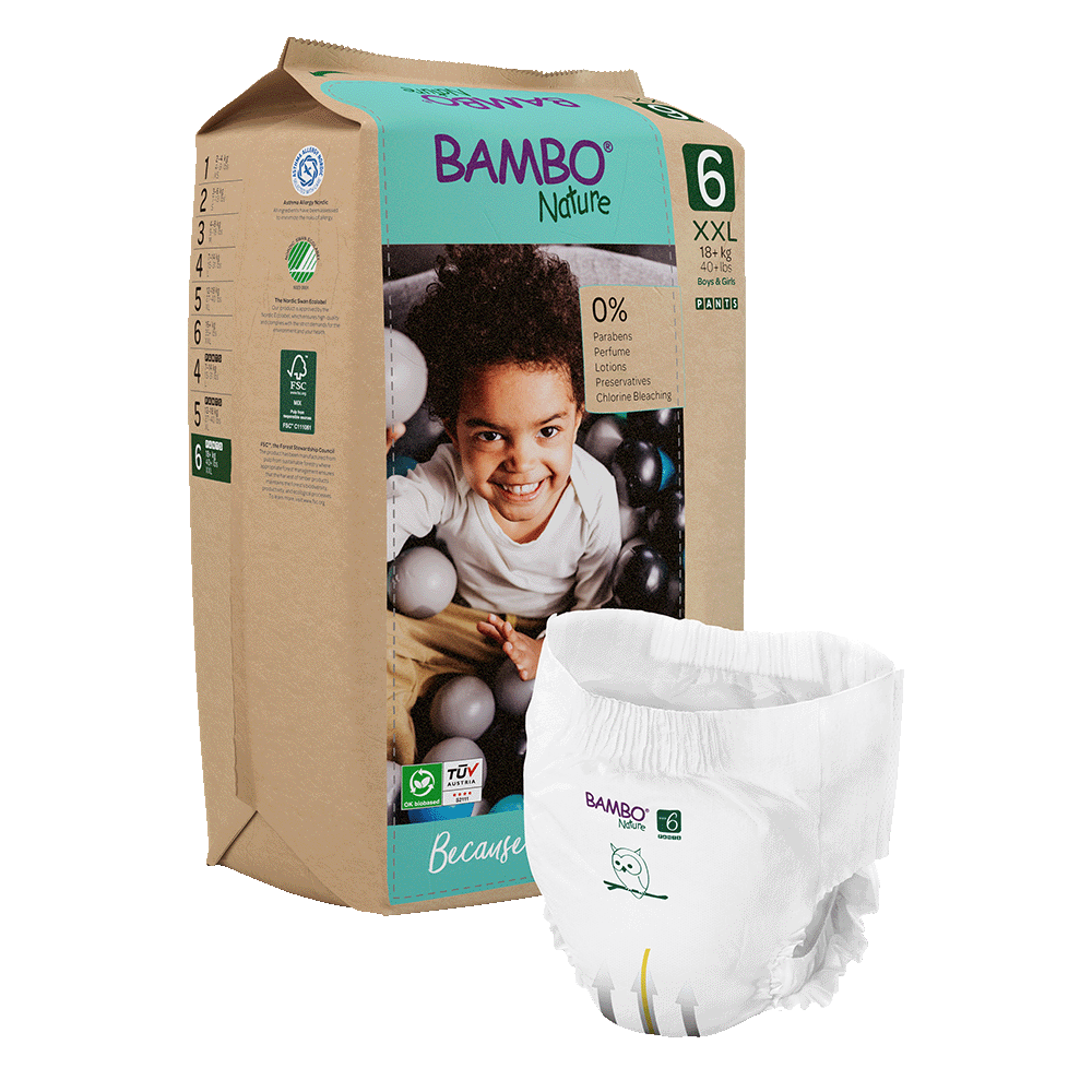 Bambo Nature hlačne pleničke velikost 6 (18+ kg), 18 kom