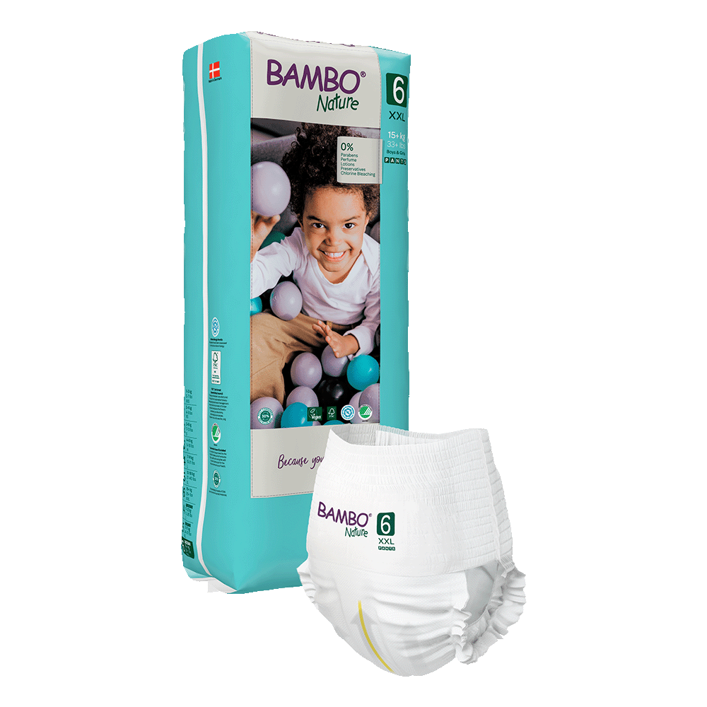 Bambo Nature hlačne pleničke velikost 6 (15+ kg), 38 kom