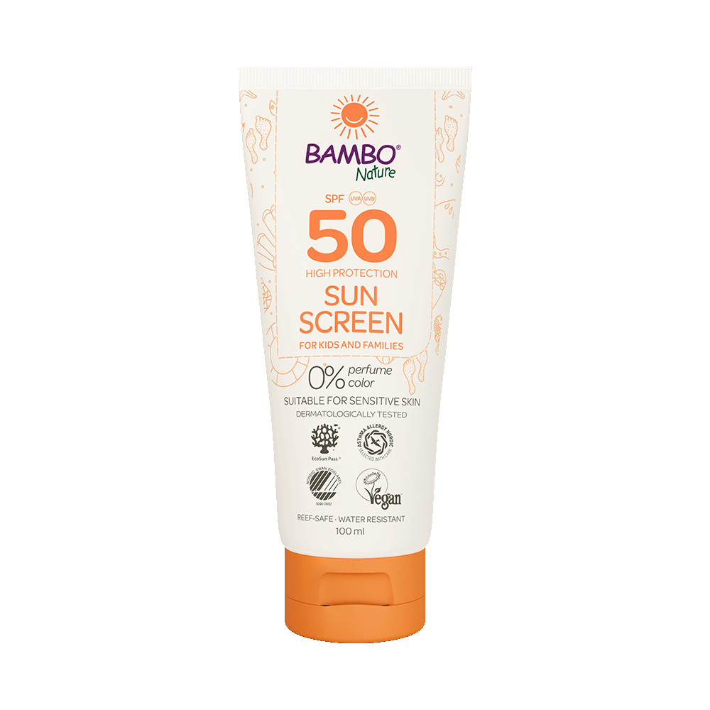 Krema za zaščito pred soncem Bambo Nature, zaščitni faktor 50, 100ml
