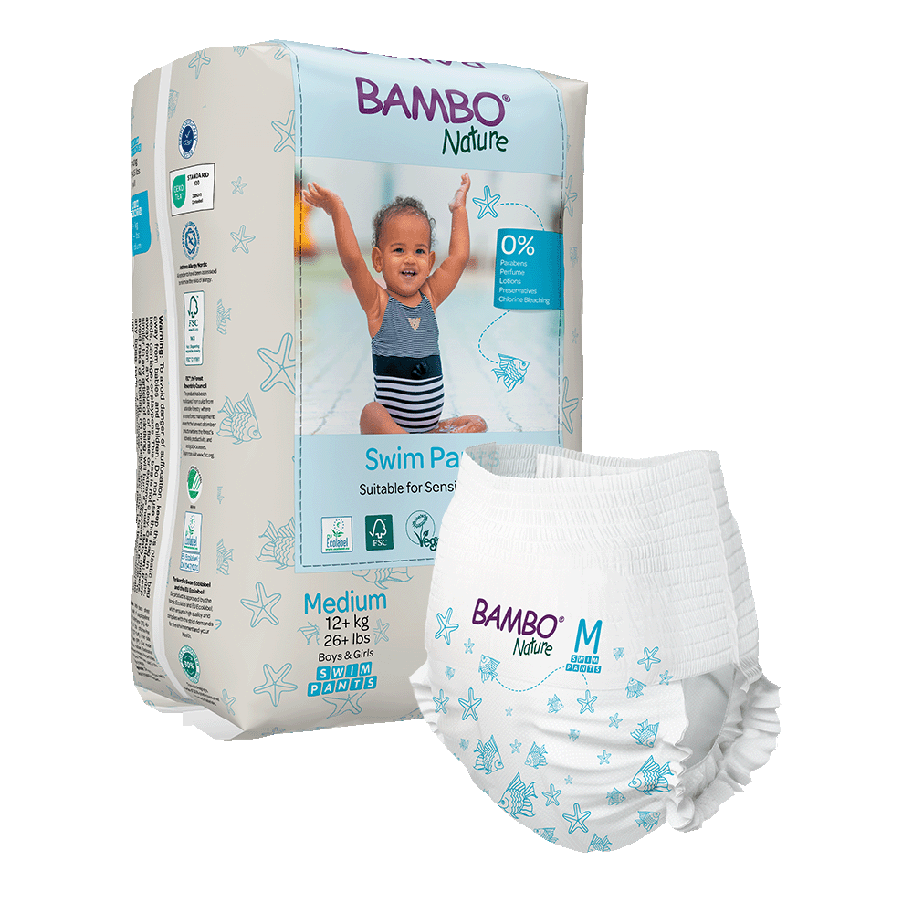 Bambo Nature plavalne hlačke velikost M (12+ kg), 12 kom