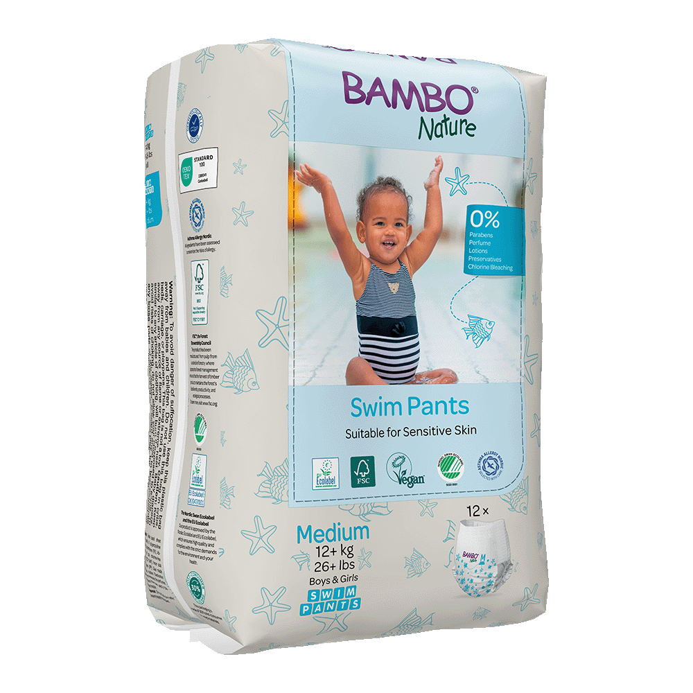 Bambo Nature plavalne hlačke velikost M (12+ kg), 12 kom