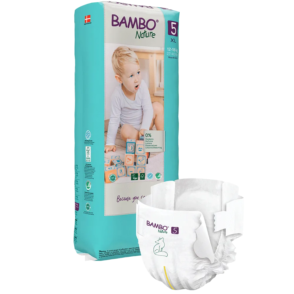 Družinski paket Bambo Nature velikost 5 (12-18 kg), 132 kom