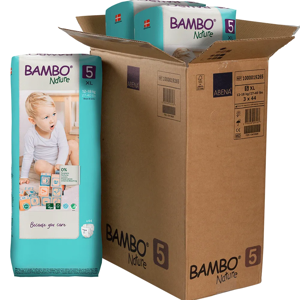 Družinski paket Bambo Nature velikost 5 (12-18 kg), 132 kom