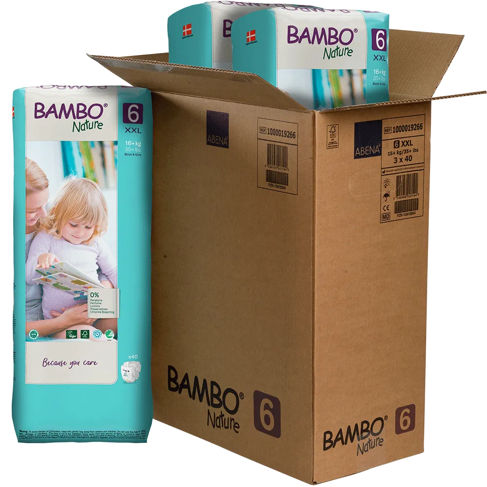 Družinski paket Bambo Nature velikost 6 (16+ kg), 120 kom