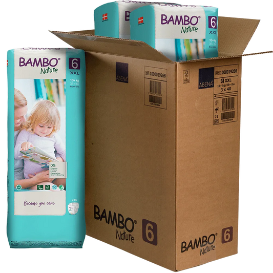 Družinski paket Bambo Nature velikost 6 (16+ kg), 120 kom