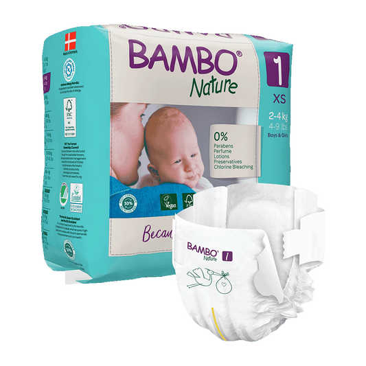 Bambo Nature velikost 1 (2-4 kg), 22 kom