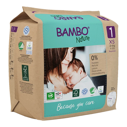 Družinski paket Bambo Nature velikost 1 (2-4 kg), 132 kom