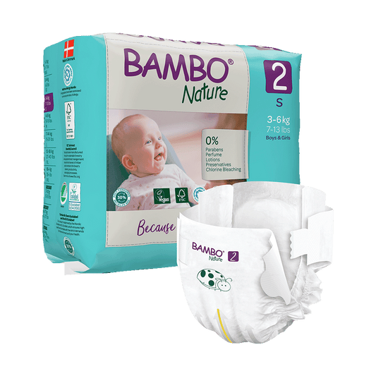 Bambo Nature velikost 2 (3-6 kg), 30 kom