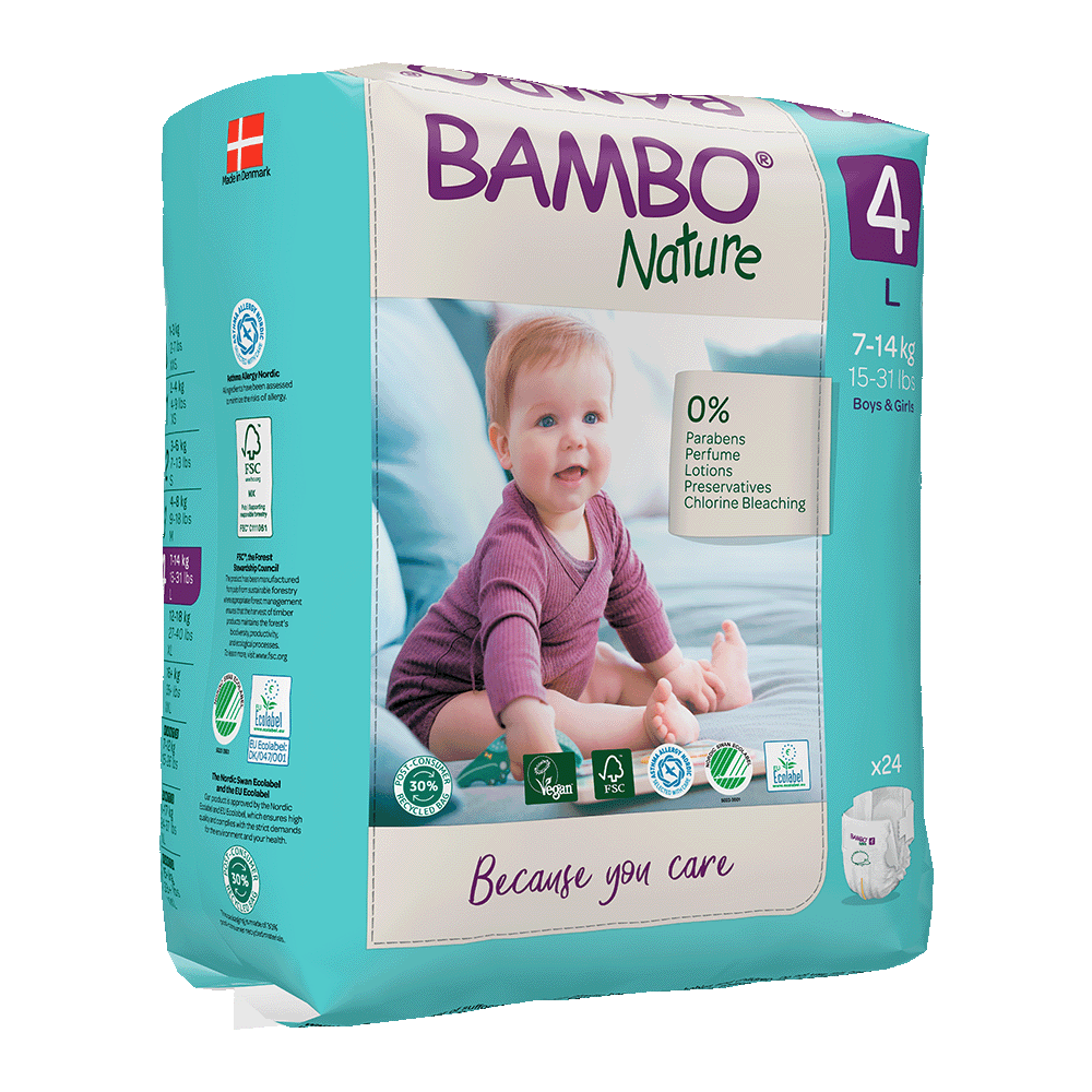 Bambo Nature velikost 4 (7-14 kg), 24 kom