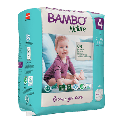 Bambo Nature velikost 4 (7-14 kg), 24 kom