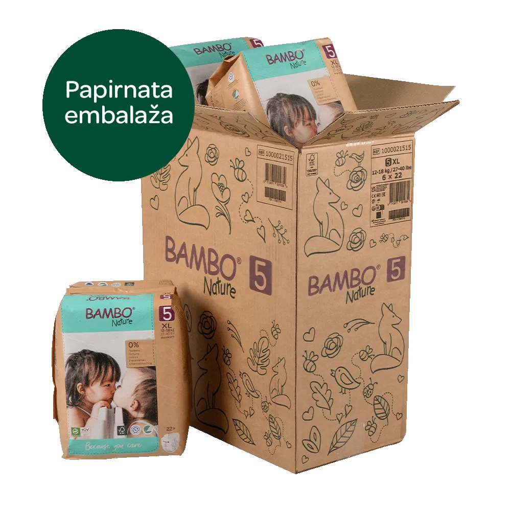 Družinski paket Bambo Nature velikost 5 (12-18 kg), 132 kom