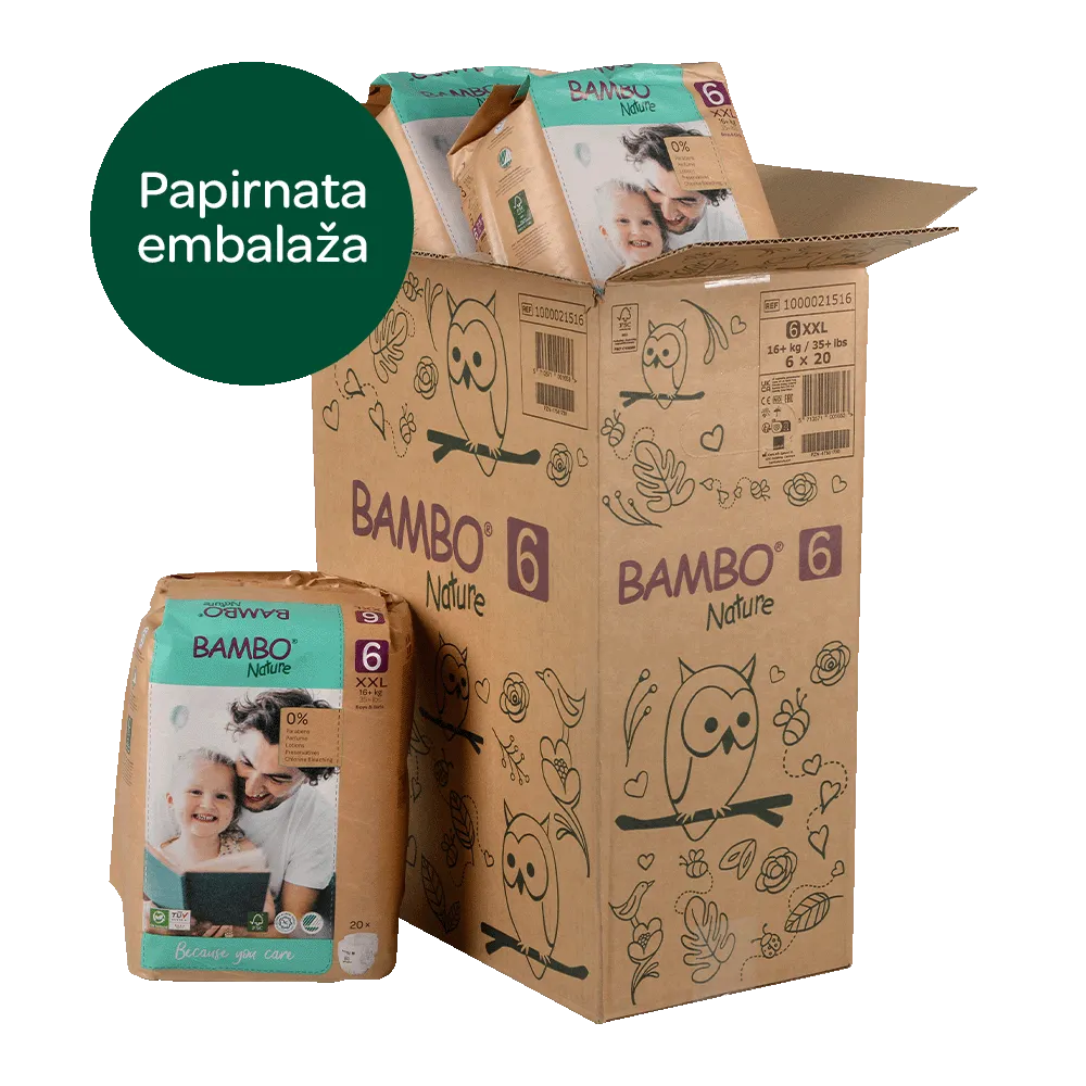 Družinski paket Bambo Nature velikost 6 (16+ kg), 120 kom