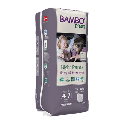 Bambo Dreamy, Nočne hlačke za deklice, 4-7 let (15-35 kg), 10 kom