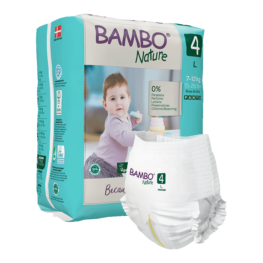 Bambo Nature hlačne pleničke velikost 4 (7-12 kg), 20 kom