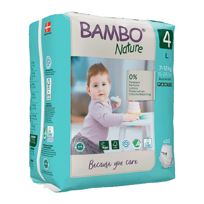 Bambo Nature hlačne pleničke velikost 4 (7-12 kg), 20 kom