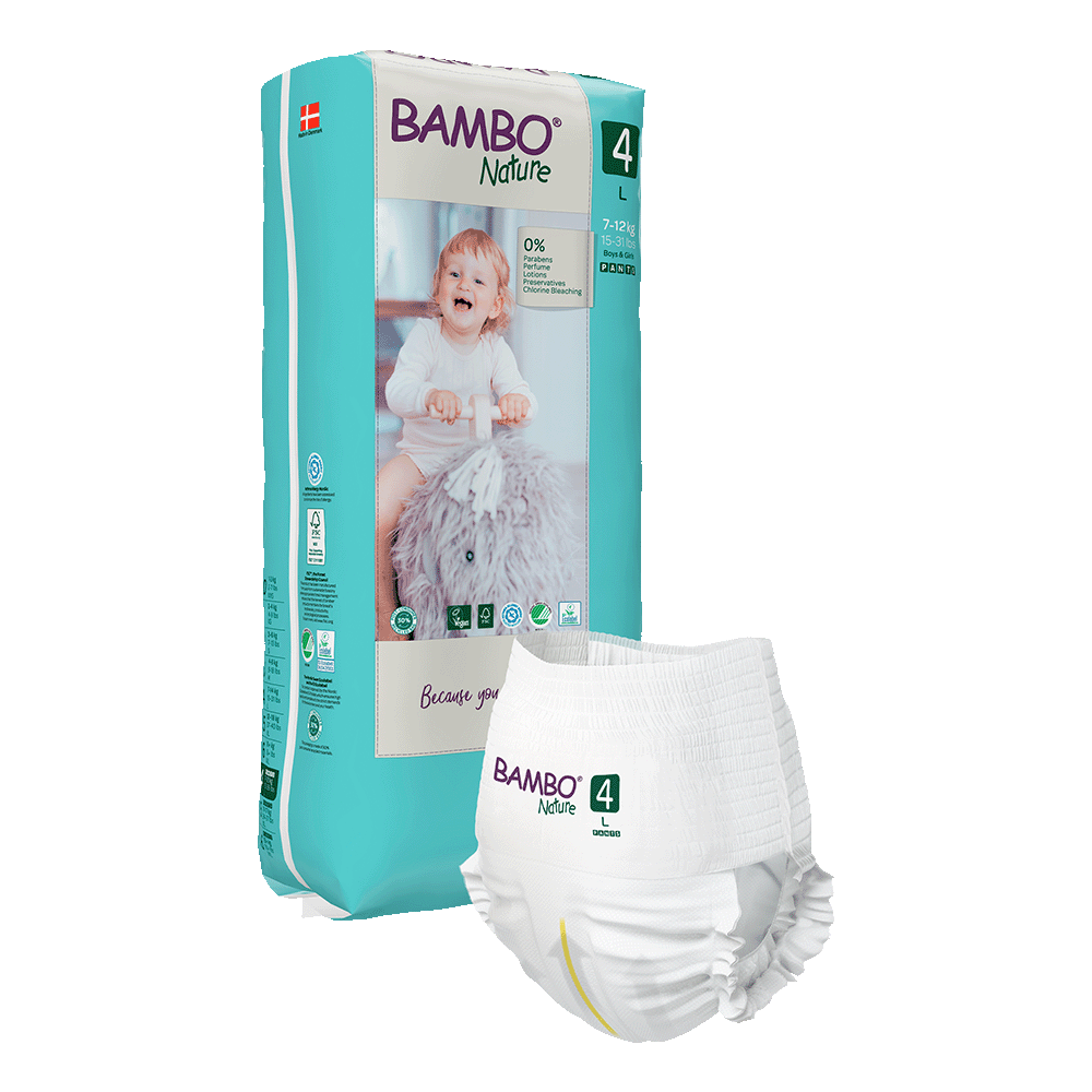 Bambo Nature hlačne pleničke velikost 4 (7-12 kg), 40 kom