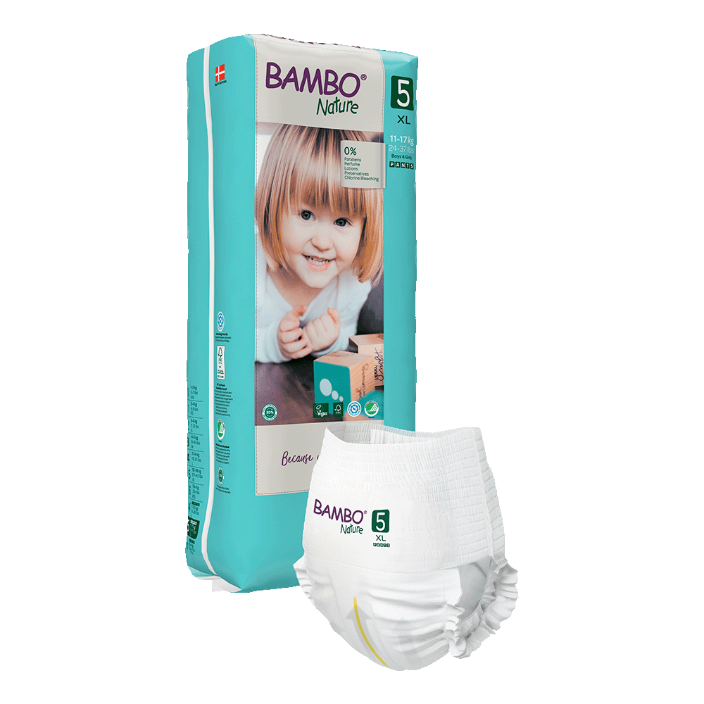 Bambo Nature hlačne pleničke velikost 5 (11-17 kg), 38 kom