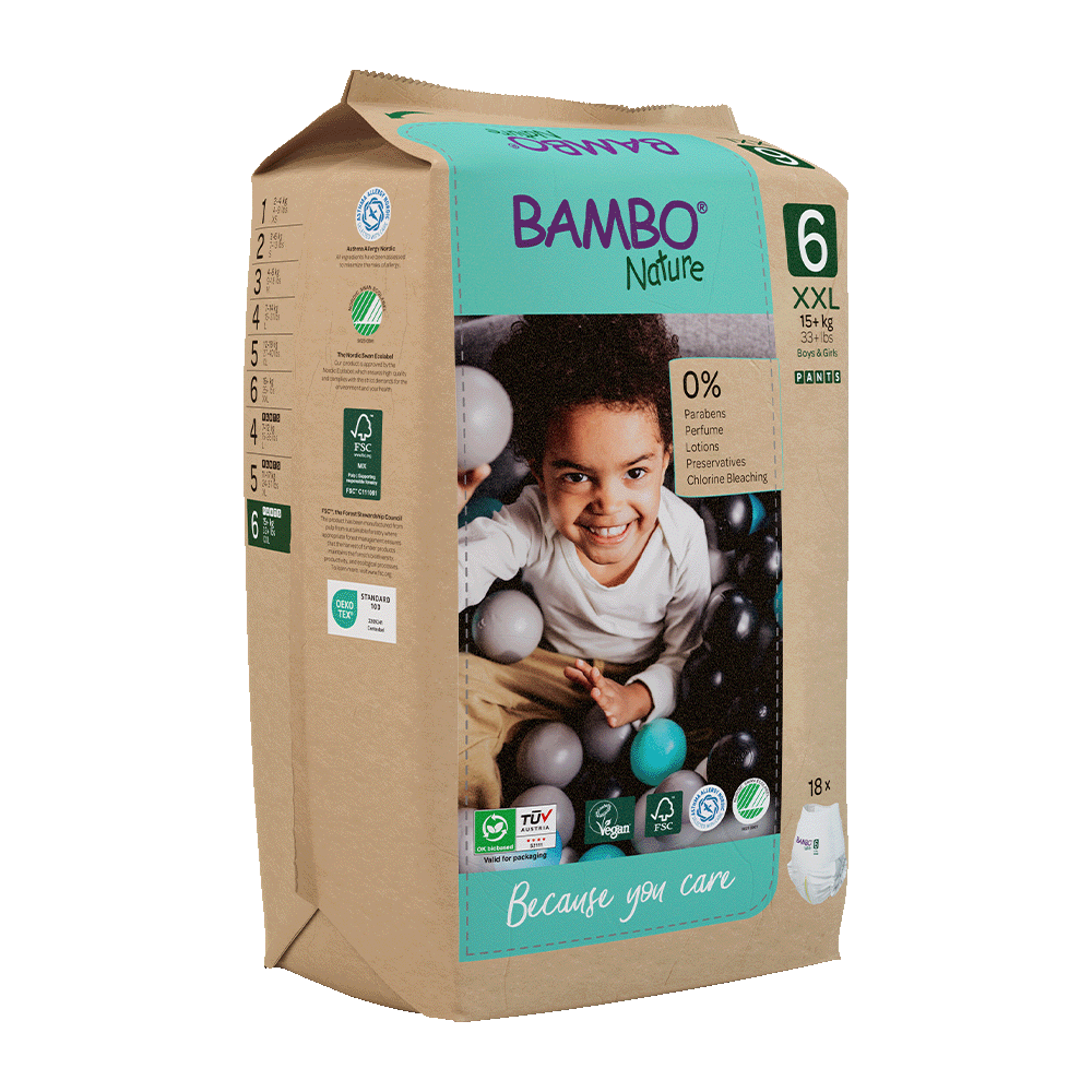 Bambo Nature hlačne pleničke velikost 6 (15+ kg), 18 kom