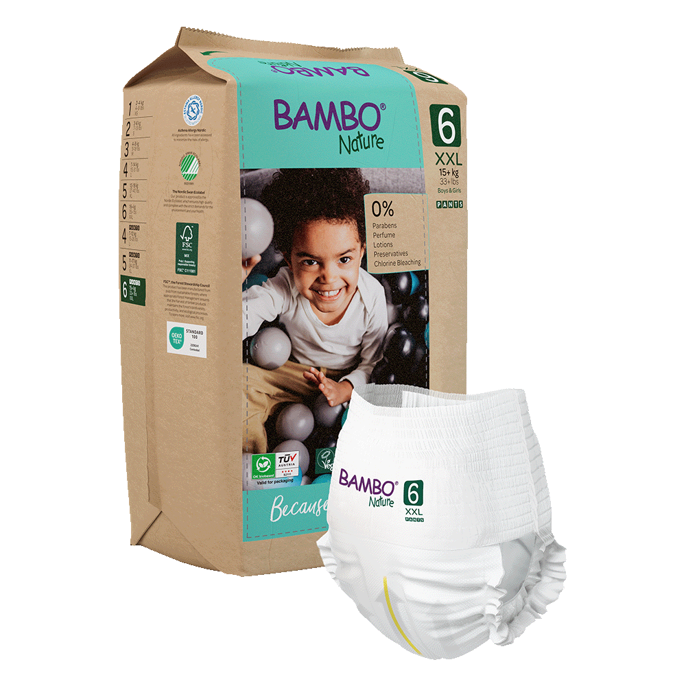 Bambo Nature hlačne pleničke velikost 6 (15+ kg), 18 kom