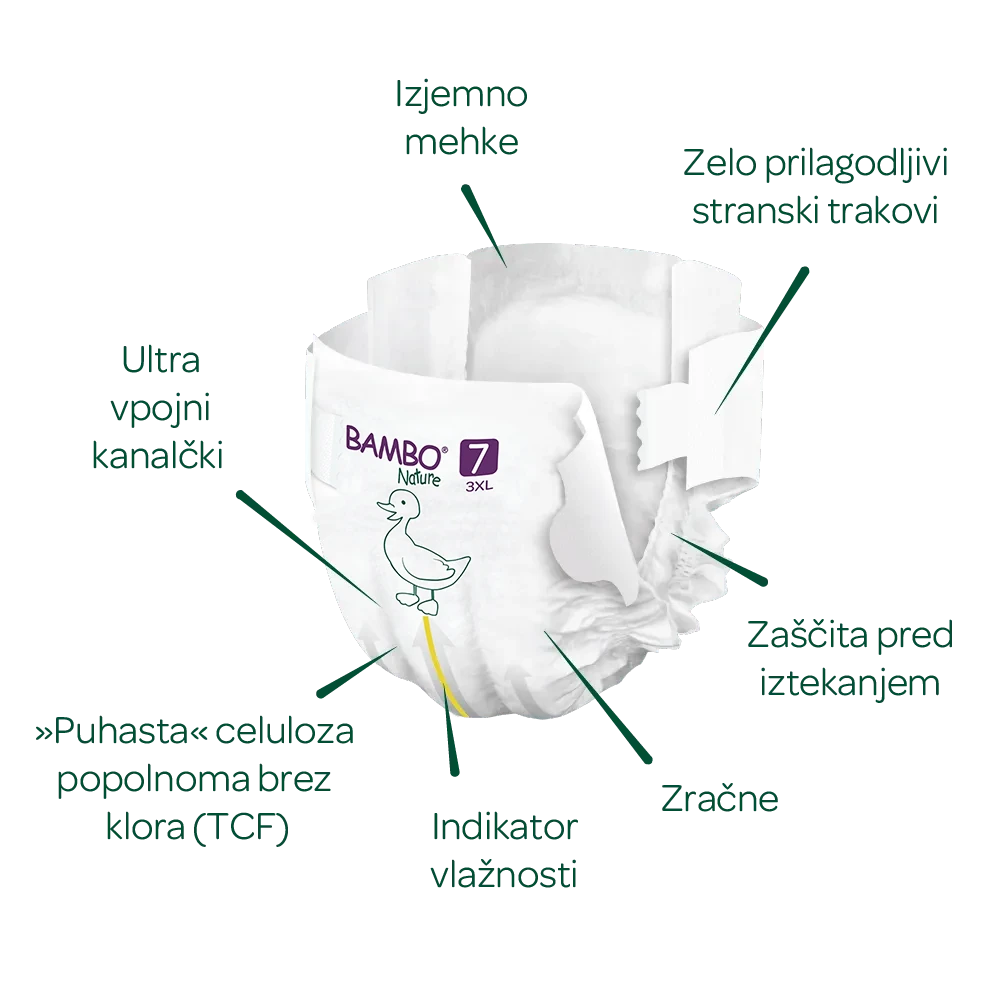 Družinski paket Bambo Nature velikost 7 (18+ kg), 120 kom