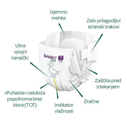 Družinski paket Bambo Nature velikost 7 (18+ kg), 120 kom