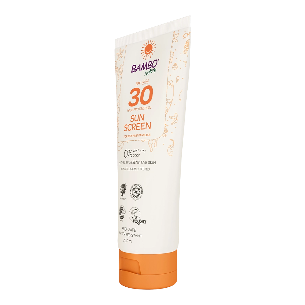 Krema za zaščito pred soncem Bambo Nature, zaščitni faktor 30, 200ml