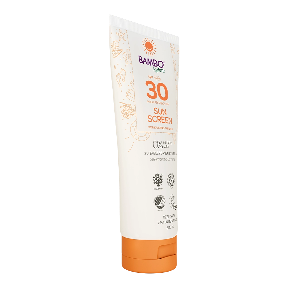 Krema za zaščito pred soncem Bambo Nature, zaščitni faktor 30, 200ml