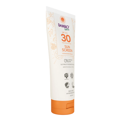 Krema za zaščito pred soncem Bambo Nature, zaščitni faktor 30, 200ml