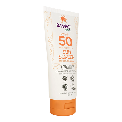 Krema za zaščito pred soncem Bambo Nature, zaščitni faktor 50, 100ml