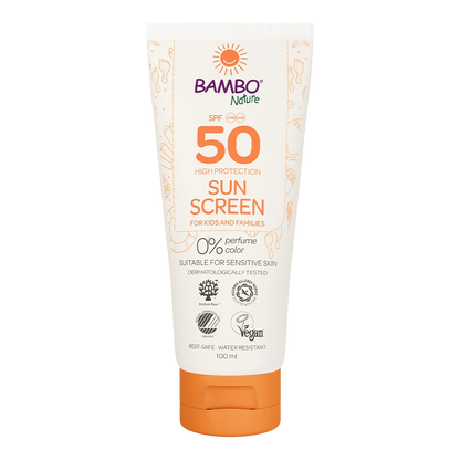 Krema za zaščito pred soncem Bambo Nature, zaščitni faktor 50, 100ml