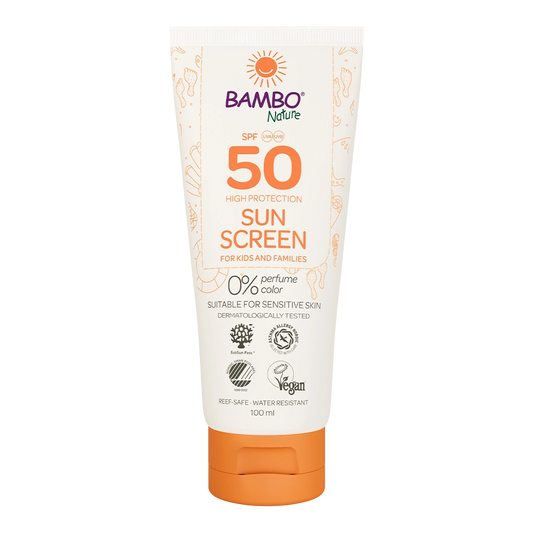 Krema za zaščito pred soncem Bambo Nature, zaščitni faktor 50, 100ml